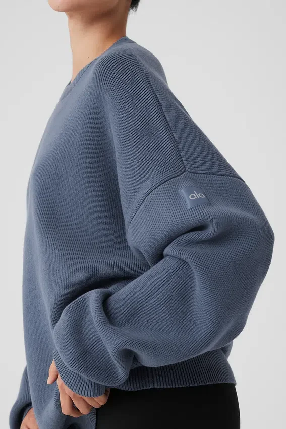 Maglione Scholar a girocollo - Bluestone