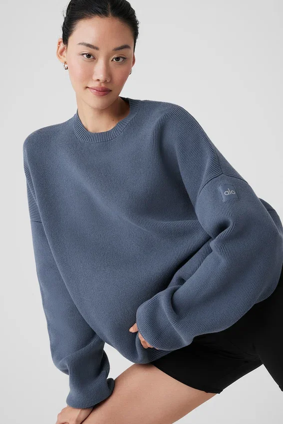 Maglione Scholar a girocollo - Bluestone