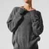 Maglione unisex a girocollo in misto lana e cashmere New Class - Grigio platino