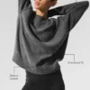 Maglione unisex a girocollo in misto lana e cashmere New Class - Grigio platino