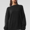 Maglione unisex in lana e cashmere New Class a girocollo - Nero