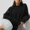 Maglione unisex in lana e cashmere New Class a girocollo - Nero