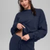 Maglione unisex New Class a girocollo in misto lana e cashmere - Blu navy
