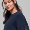 Maglione unisex New Class a girocollo in misto lana e cashmere - Blu navy