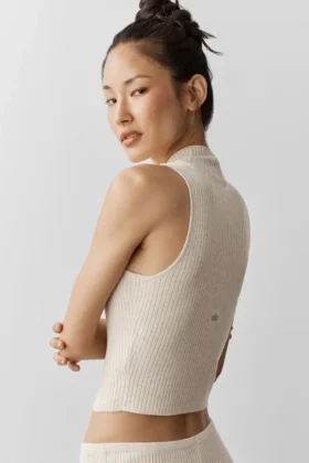 Maglione Unwind senza maniche – Avena melange
