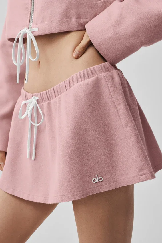 Microgonna a vita bassa preferita dai fan - Rosa vintage