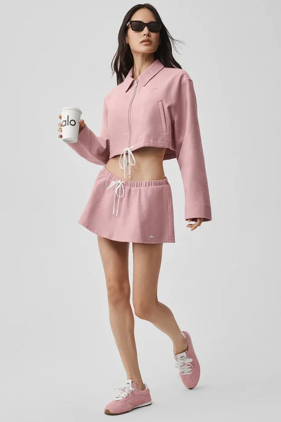 Microgonna a vita bassa preferita dai fan - Rosa vintage