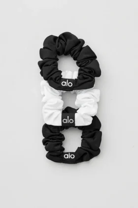 Mini elastico per capelli Fresh (confezione da 3) - Nero/Bianco