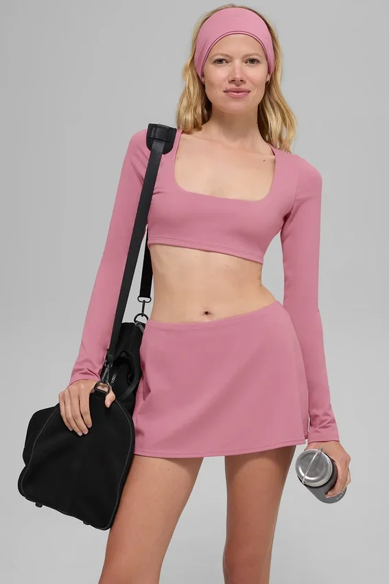 Minigonna Alo Softsculpt Precision - Rosa selvatico