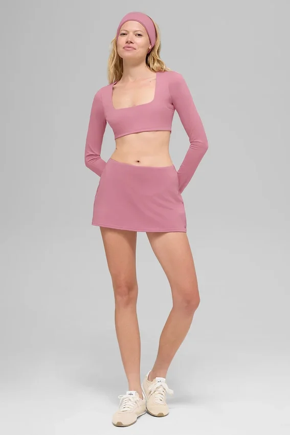 Minigonna Alo Softsculpt Precision - Rosa selvatico