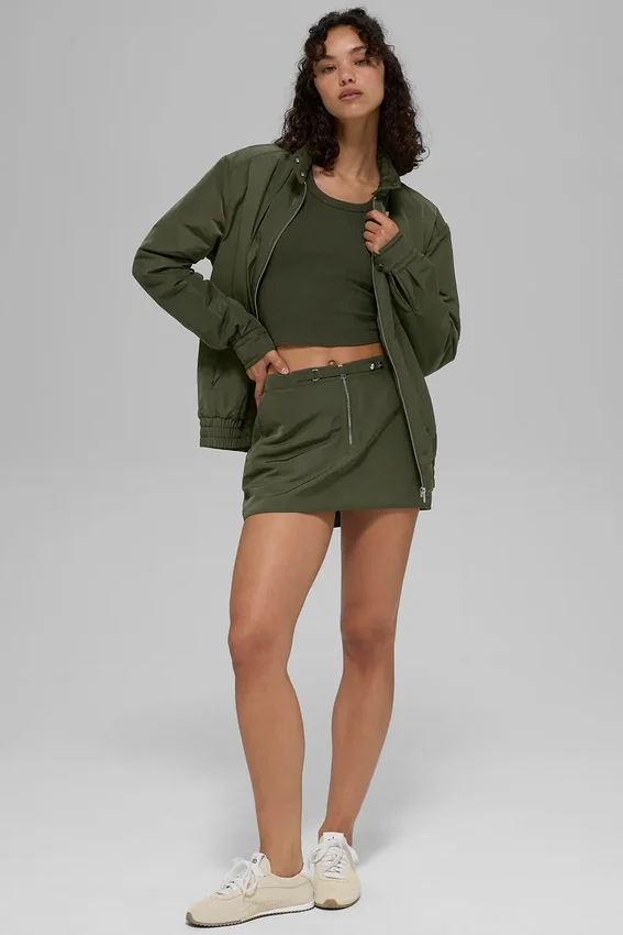Minigonna Work It - Verde oliva