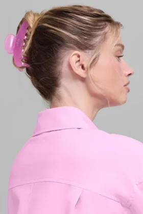 Molletta a artiglio Effortless (confezione da 2) – Rosa cuore caramella/Rosso brillante