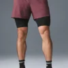 Pantaloncini 2 in 1 Revival da 5" - Borgogna tartufo/Nero