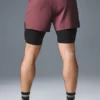 Pantaloncini 2 in 1 Revival da 5" - Borgogna tartufo/Nero