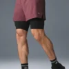 Pantaloncini 2 in 1 Revival da 5" - Borgogna tartufo/Nero