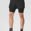 Pantaloncini 2 in 1 Revival da 5" - Nero/Nero