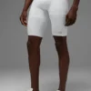 Pantaloncini a compressione Flight da 9" - Bianchi