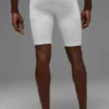 Pantaloncini a compressione Flight da 9" - Bianchi
