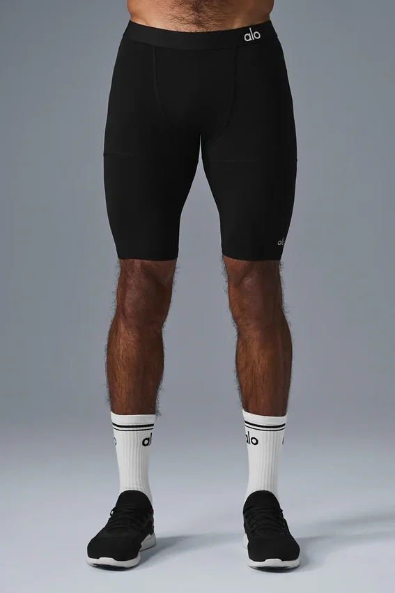 Pantaloncini a compressione Flight da 9" - Nero
