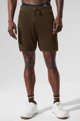Pantaloncini a maglia larga - Espresso