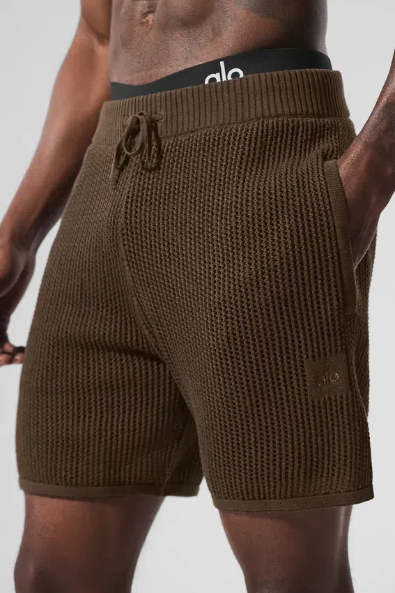 Pantaloncini a maglia larga - Espresso