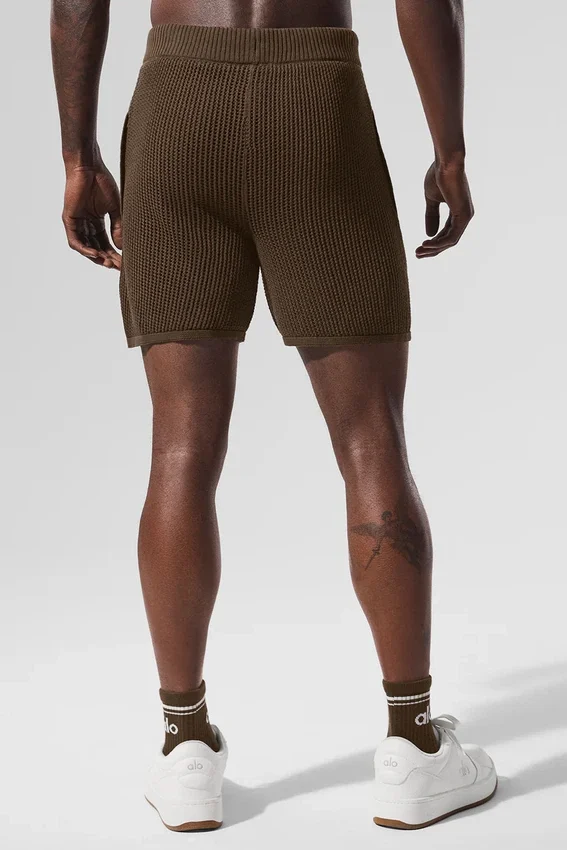 Pantaloncini a maglia larga - Espresso