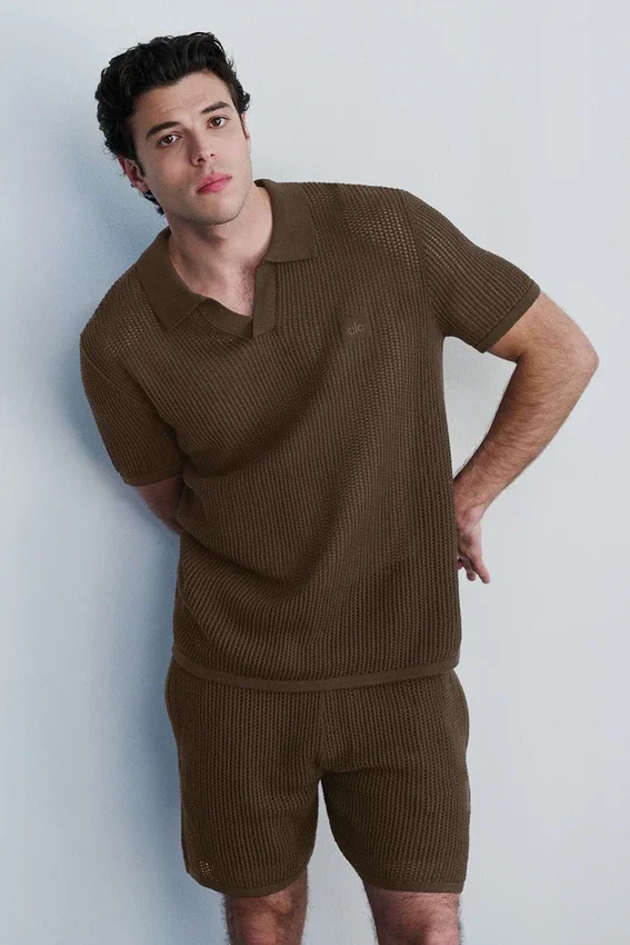 Pantaloncini a maglia larga - Espresso