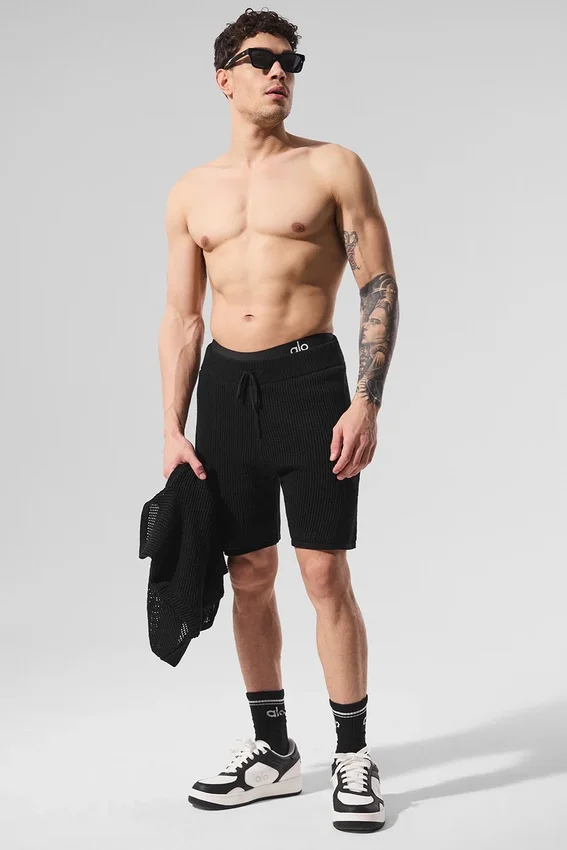Pantaloncini a maglia larga - Nero