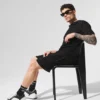 Pantaloncini a maglia larga - Nero