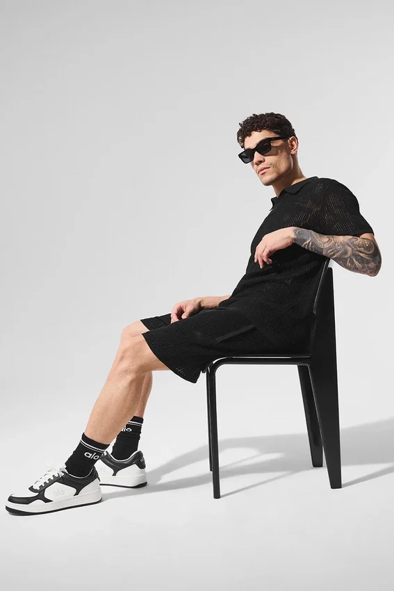 Pantaloncini a maglia larga - Nero