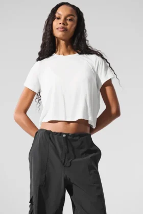 Pantaloncini a maniche corte All Day cropped - Bianco