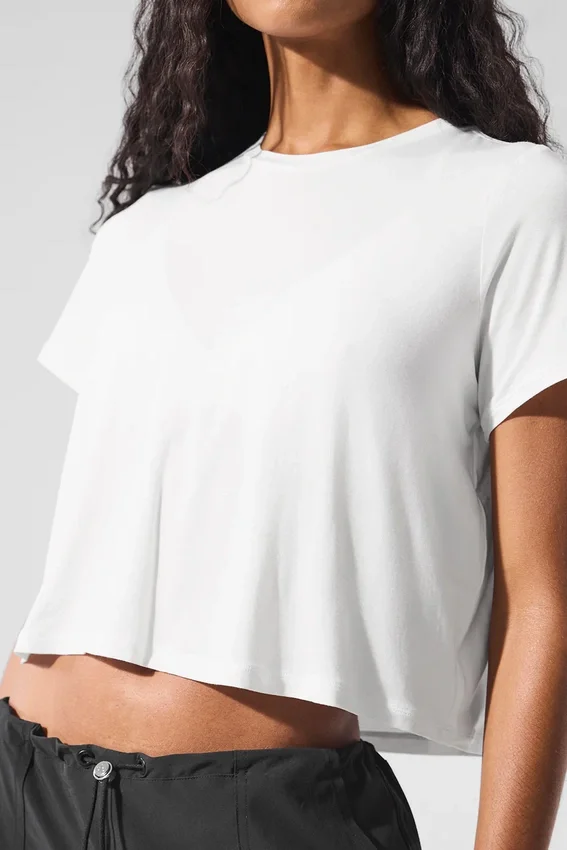 Pantaloncini a maniche corte All Day cropped - Bianco