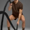 Pantaloncini a maniche corte con collo rotondo Conquer Reform - Espresso