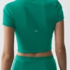 Pantaloncini a maniche corte con zip integrale Alo Softsculpt - Emerald Isle