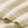 Pantaloncini a maniche corte in cotone e cashmere “My Serve” - Beige sabbia/Bianco