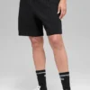 Pantaloncini a righe sottili da 7" - Neri a righe sottili