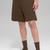 Pantaloncini a righe sottili da 7" - Righe sottili color espresso