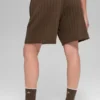 Pantaloncini a righe sottili da 7" - Righe sottili color espresso
