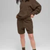 Pantaloncini a righe sottili da 7" - Righe sottili color espresso