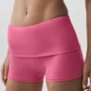Pantaloncini a vita bassa con orlo ripiegato Alo Softsculpt da 3" - Rosa Paradiso