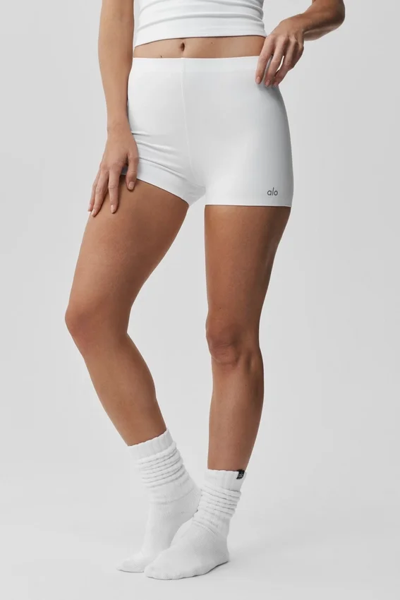 Pantaloncini a vita media Alo Softsculpt da 2" - Bianco