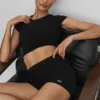 Pantaloncini a vita media Alo Softsculpt da 2" - Nero