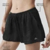 Pantaloncini a vita media Golden Hour semitrasparenti - Nero