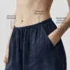 Pantaloncini a vita media semi-trasparenti Golden Hour - Blu navy