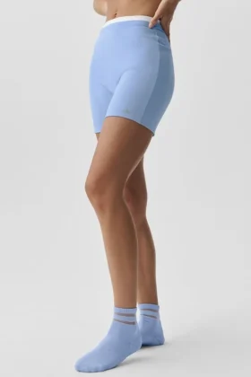Pantaloncini Airbrush Double Up da 5" - Blu Provenza chiaro/Bianco