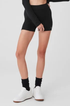 Pantaloncini Alolux High-Waist Me Time - Nero