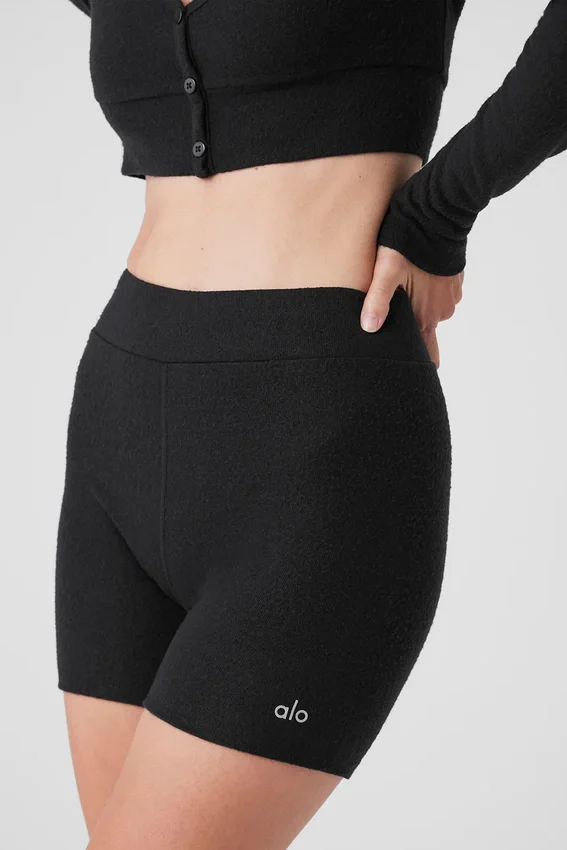 Pantaloncini Alolux High-Waist Me Time - Nero