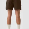 Pantaloncini cargo da escursione in nylon stropicciato da 7" - Espresso
