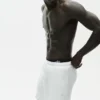 Pantaloncini Coastal in jersey di lino da 7" - Bianco