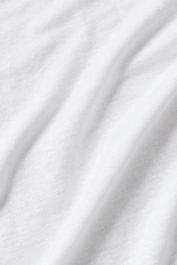 Camicia Coastal a maniche lunghe in jersey di lino - Bianco